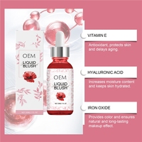 Fard à joues liquide 30ml, léger, teinte naturelle rosée, fini éclatant, longue tenue, non-cakey, look nude transparent, maquillage visage pour carnations claires à foncées