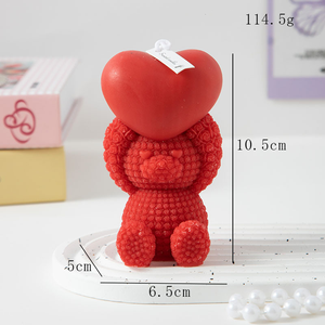 DIY 3D Mini Big Rose Ours Bougie Ornement pour Artisanat Artisanal Décoration de Maison - Product Image 5