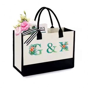 Custom Large Canvas Tote <b>Bag</b> Recycled Printed Logo Own Design With Pocket and Zipper Tote Shopping <b>Bag</b> - Product Image 1
