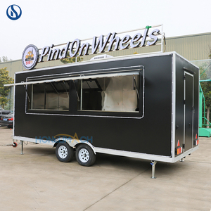 HONLU Mobile Kitchen Concession Trailer <strong>Food</strong> Truck Trailer Container <strong>Food</strong> <strong>Stand</strong> Stainless Steel Interior for Pizza Burger - Product Image 2
