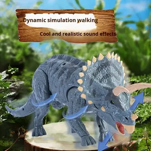 Jouet électrique pour enfants, dinosaure Tyrannosaurus qui marche, avec télécommande en plastique - Jouet RC de simulation - Product Image 4