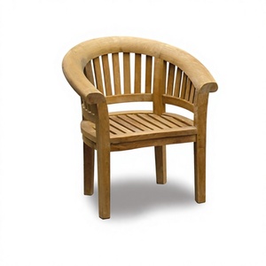 Chaise banane en teck moderne de qualité supérieure pour jardin et salle à manger - Product Image 1