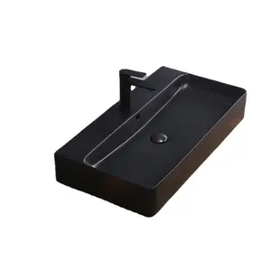 hotel supplier bathroom labavo above counter laundry glass hands sink matte black washbasin ceramic