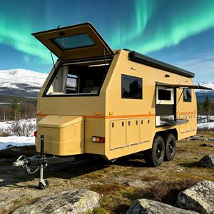 Remolque de Campamento, Mini <span class=keywords><strong>Caravana</strong></span>, Techo Elevable, Baño Desmontable, para Viajes Familiares y Campamentos, Venta al por Mayor de Fábrica OEM - Product Image 5