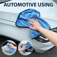Chiffon de nettoyage multi-usages en microfibre pour intérieur et extérieur, à poils courts, double face, absorption rapide, serviette d'entretien automobile 350GSM