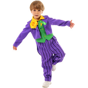 Disfraz de Joker de Suicide Squad para niños, traje morado y verde, cosplay de Halloween para niños, primavera 2024 - Product Image 5
