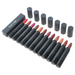 OEM Vegan Cream Lip Cosmetic Make-up Private Label Lippenstift mit 65 Farben