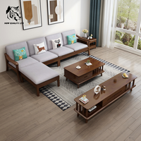 Canapé d'angle en bois massif, design moderne, prix d'usine, stock important, personnalisable, écologique, mobilier de maison.