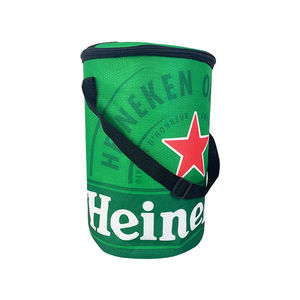 재사용 가능한 대용량 보온 보냉 가방, 방수 맥주 테이크아웃 원통형 아이스 백 (손잡이 포함) 친환경 식품 보관용 - Product Image 2