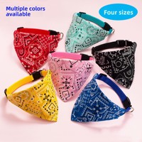 Fournitures pour animaux de compagnie : Foulard triangulaire mignon toutes saisons pour chiens et chats, réglable, en polyester imprimé, type bavoir, accessoires de Noël
