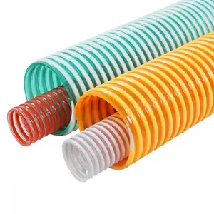 Flexible Plastic Reinforced PVC Helix Water Pump Suction Discharge Spiral Tube Pipe Conduit Line Hose with Corrugated or Flat Su