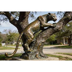 Sculpture de léopard en bronze, statue de grand chat, figurine d'animal <span class=keywords><strong>sauvage</strong></span> pour <span class=keywords><strong>la</strong></span> décoration - Product Image 1