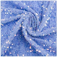 Tissu en dentelle de velours brodé de paillettes Boho irisées pour robe de mariée de mariage