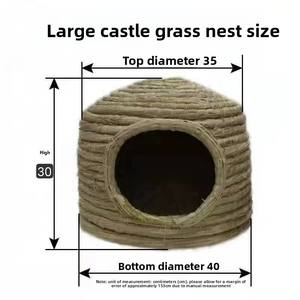 Nouveau Château en Paille pour Lapins – Maison Chaude pour Hamsters et Cochons d'Inde – Fournitures pour Animaux de Compagnie – Nids pour Pigeons et Oiseaux – Vente en Gros - Product Image 6