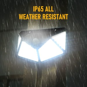 Lámpara Solar de Pared con Sensor de Movimiento, Luz LED Solar para Exteriores, Jardín, Patio Trasero, Escaleras, Impermeable, 100 LED, 118 LED, 76 COB - Product Image 2