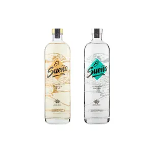 Vendite dirette della fabbrica di lusso su misura 350ml 500ml 700ml 750ml 1000ml Rum Vodka Whisky liquore gin UN garrafa la spirito bottiglia di vetro