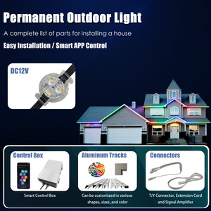 HRSYT DC12V IP68 Luz <span class=keywords><strong>de</strong></span> Riel <span class=keywords><strong>de</strong></span> Aluminio con Control por Aplicación RGB RGBW, Iluminación Permanente <span class=keywords><strong>para</strong></span> Exteriores, <span class=keywords><strong>Luces</strong></span> LED <span class=keywords><strong>de</strong></span> Píxeles <span class=keywords><strong>para</strong></span> <span class=keywords><strong>Navidad</strong></span>, <span class=keywords><strong>Luces</strong></span> Puntuales <span class=keywords><strong>para</strong></span> el Hogar - Product Image 6