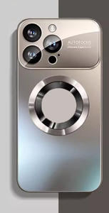 Nuova Custodia Magnetica Desert Gold per <span class=keywords><strong>iPhone</strong></span> 16 <span class=keywords><strong>Pro</strong></span> <span class=keywords><strong>Max</strong></span>/14/13/12, Vetro AG Satinato con Ampia Finestra, Antiurto Sportivo, Elettroplaccata - Product Image 2