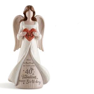 Estatua de Ángel de Resina de Diseño Bonito, Ángel Grande Personalizado con Corazón, Esculturas, Figura, Regalo para el Día de la Madre - Product Image 1