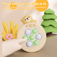 Forma de dibujos animados personalizada nueva actualización niños rompecabezas de mano memoria iluminar electrónico rápido Push Pop juego Fidget juguete