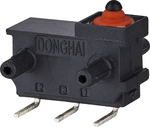 Micro-interrupteur SPDT à 3 broches en métal, étanche IP67, 3A 12V CC, avec bornes de circuit imprimé à broches longues, interrupteur à déclenchement - Product Image 1