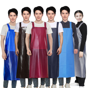 Delantal de Goma Impermeable Shuangyu H035 con Doble Correa para Hombro, Resistente al Aceite, Delantal de Trabajo para Cocina, Color Sólido, Uso en las Cuatro Estaciones - Product Image 5