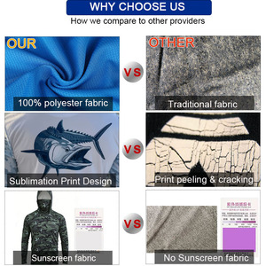 Camisa deportiva de manga larga para hombre UPF 50 + UV secado rápido nadar correr ropa de pesca - Product Image 6