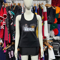 Débardeur de sport et de danse à sublimation de haute qualité pour l'entraînement de cheerleading, justaucorps et tenue de spectacle