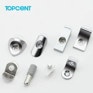 TOPCENT 5/6mm delik cam raf destek pimleri plastik Pin Peg çinko alaşımlı malzeme donanım kabine dolap için plastik Pin Peg