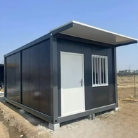 Maison préfabriquée moderne en conteneur avec auvent avant détachable, cabane en kit portable, maison résidentielle pour camping de vacances