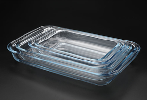 Chì miễn phí khả năng chịu nhiệt cao Borosilicate Glass bakeware Glass nhà bếp đồ dùng Bộ <span class=keywords><strong>baking</strong></span> <span class=keywords><strong>Pan</strong></span> <span class=keywords><strong>Set</strong></span> cho lò vi sóng và lò nướng - Product Image 6
