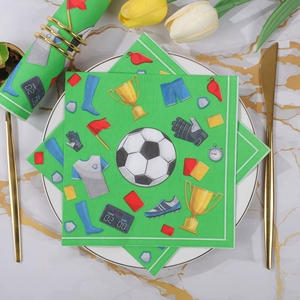 Servilletas de Papel <span class=keywords><strong>para</strong></span> Fiestas de Fútbol Americano, Servilletas con Diseño Deportivo <span class=keywords><strong>para</strong></span> el Día del Partido, Celebraciones de Cumpleaños, Decoración de Restaurantes - Product Image 1