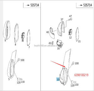 <span class=keywords><strong>ESPEJO</strong></span> LATERAL de venta directa de fábrica para <span class=keywords><strong>Mercedes</strong></span> Benz <span class=keywords><strong>VITO</strong></span> <span class=keywords><strong>W639</strong></span> OE 6398100219 6398100319 639 810 0219 639 810 0319 - Product Image 6