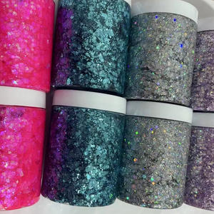 Venta al por mayor Big Jar Chameleon Glitter Gel Face Hair Nail Eye Body Art Liquid Glitter Gel 300ml <span class=keywords><strong>para</strong></span> fiestas - Product Image 6