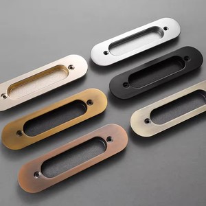 Manija de puerta sin perforación, manija plana oscura para puerta de cocina de vidrio Canggu, manija deslizante adhesiva - Product Image 4