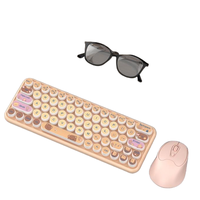 Keyboard dan Mouse Nirkabel 2.4g Grosir Pabrik OEM, Combo Tipis Gaya Bisnis Mini, Koneksi USB, Dapat Diisi Ulang untuk Laptop