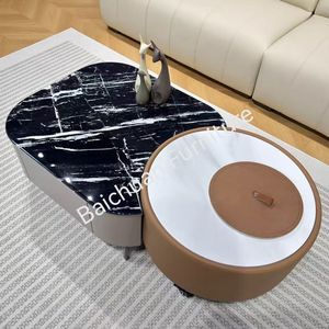 Tavolino da Caffè di Lusso con Piano in Marmo Italiano 2026, Arredamento di Alta Qualità per Appartamenti e Soggiorni - Product Image 3