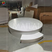 Plateforme de scène ronde en acrylique blanc en vente chaude, décoration de mariage, toile de fond pour scène d'événement