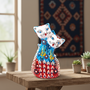 Gato Doble de Cerámica Hecho a Mano en Turquía - Product Image 3