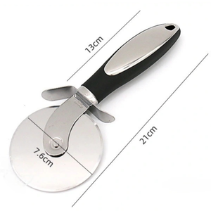 Juego de 2 Cortadores de Pizza y Espátula Triangular con Mango de TPR, Utensilio de Cocina de Grado Alimenticio para Pizza y Reposterí<span class=keywords><strong>a</strong></span> - Product Image 2