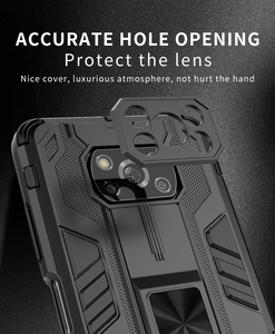 Custodia Rigida Magnetica Antiurto in TPU Ecologico con Anello Metallico e Supporto per POCO X3 NFC/Poco <span class=keywords><strong>C3</strong></span>/Redmi 9 Prime/Note 10 Pro - Product Image 3