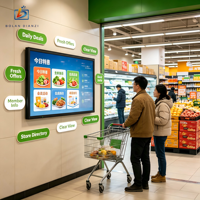 Écran publicitaire numérique LCD mural Bolan 32 pouces 16:9 pour intérieur, support OEM, application Android/WiFi, signalisation numérique