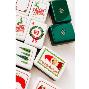 Jeu de Mahjong américain coloré 160 pièces, tuiles blanches, points numériques chinois, bambou, <span class=keywords><strong>Ouest</strong></span>, <span class=keywords><strong>Sud</strong></span>, Est, Nord, Joker - Product Image 2