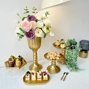 Pedestal de plástico durável para vasos de flores, vasos cilíndricos para decoração de casamento, festa de aniversário, peças centrais