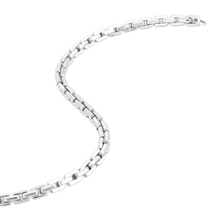 <b>Mirror</b> Smooth White Pt950 Weighty Wrist Cordon With Uniform Polished Links For Banquet Unisex Luxury Platinum Wrist Adornment - Product Image 6