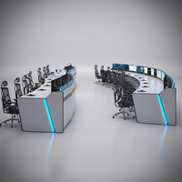 Console de travail pour opérateur de centre de contrôle de sécurité CCTV 911, mobilier de bureau design