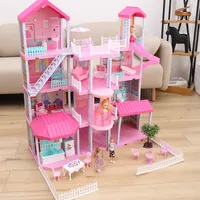 Huiye Puppenhaus Pink Toys Puppe Traumhaus andere Spielzeuge & Hobbys spielen Haus Mädchen Spielzeug DIY Puppenhaus Möbel