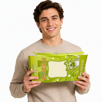 Boîte de papier fenêtre biodégradable personnalisé écologique pour l'emballage alimentaire/cosmétique