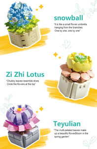 Femibox FL2285 Suculentas Bloques de Construcción de Partículas Pequeñas Plástico ABS <span class=keywords><strong>101</strong></span> Piezas Juguete Educativo para Mayores de 8 Años Directo de Fábrica - Product Image 4