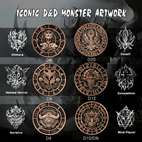 Vente en gros Jeu de dés du MDN Cube hexagonal pour D & D Jeux Chimera Mind Flayer Thème Idée cadeau de collection